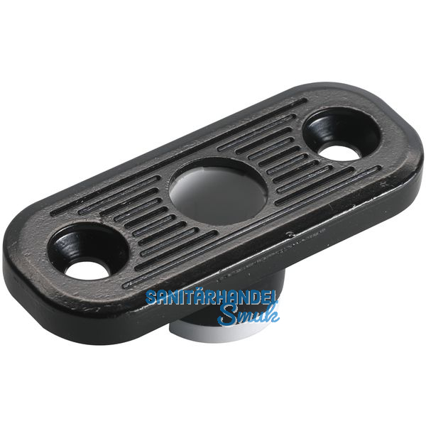 Stangenfhrung f. Holztren C= 20 x 50 mm, schwarz beschichtet