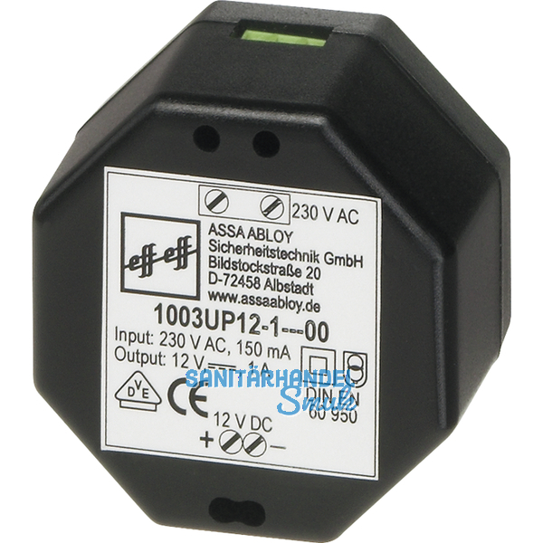 Netzgert fr Unterputz, 230V, schwarz (1003UP-12-1--00)