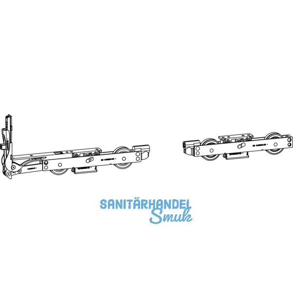GU-934 HS Grundkarton Laufwerke, 300 kg, Stahl verzinkt silberfrbig
