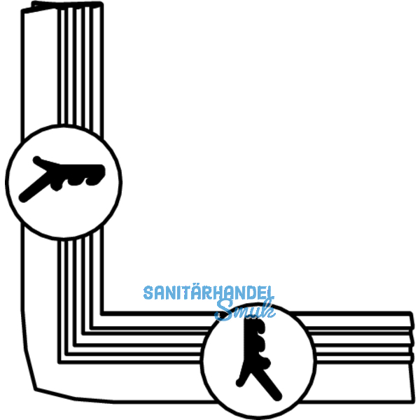 GU-937/934 HS Dichtungsviertelrahmen P743, Mae 2500x2500 mm, schwarz