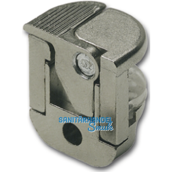 Glasbodentrger Alfa Stop zum Anschrauben, Glas 6/8/10 mm,vernickelt,VPE 100 ST