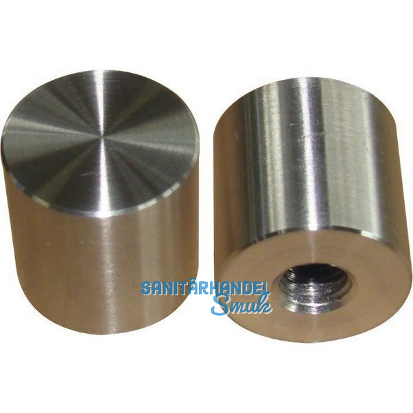 Glasklebeteller  25 mm, Edelstahl rostfrei