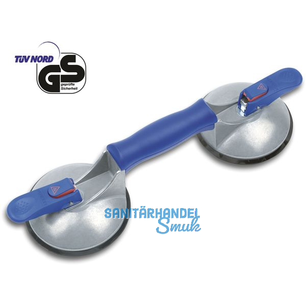 Glasscheibenheber 2-Kopf lngs mit Vakuumanzeige Tragkraft 60 kg