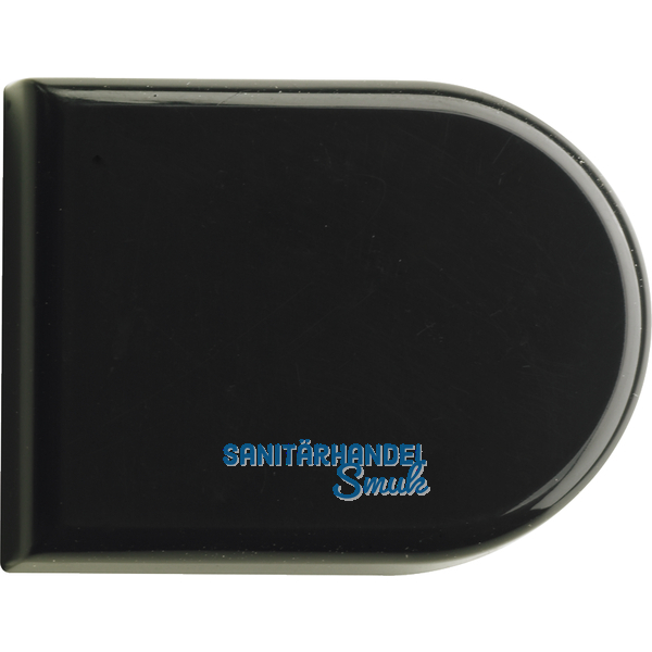 HETTICH Glastr-Zierkappe halbrund, Kunststoff schwarz, 70052