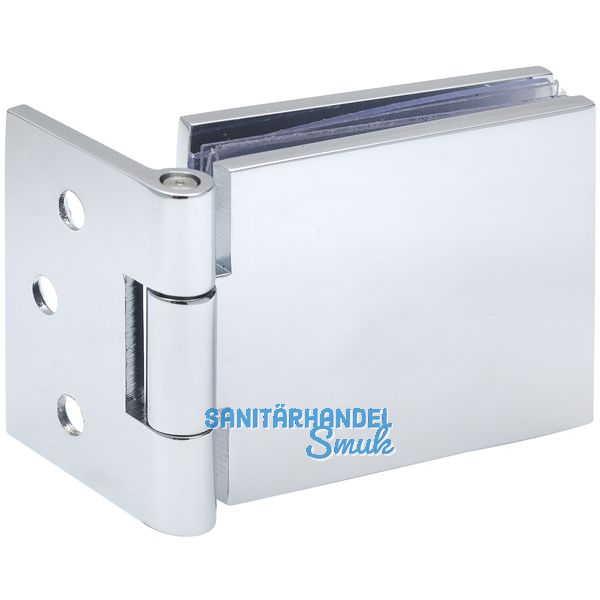 GBE 40 Glastrscharnier, Glas 6-8 mm; 45x30 mm, Messing verchromt