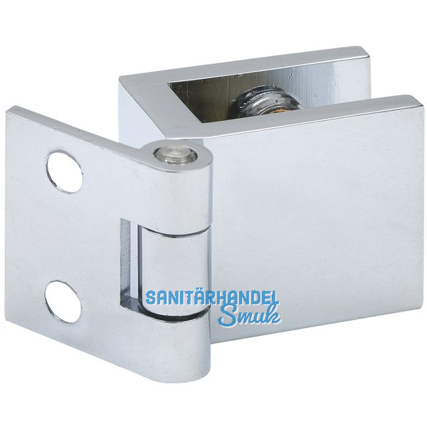 H25/R7 Glastrscharnier, Glas 6-8; 32x25 mm, Messing verchromt poliert