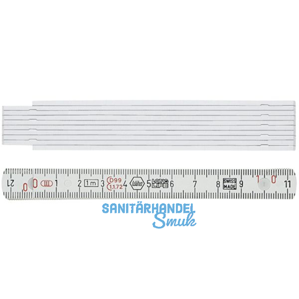 WIHA Kunststoff Gliedermastab 10 Glieder 2 m EG-Prfzeichen Genauigkeit III