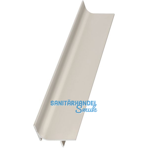 Griffmulde Aktor L-Profil vertikal, L 5000 mm, H 46 mm, Alu wei RAL 9010