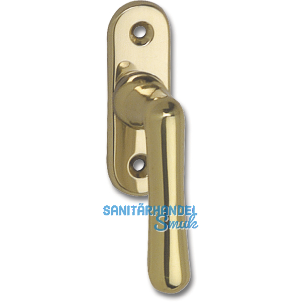 GRUNDMANN Fenstergriff WG ELEGANT 505 - gebogen, VK 7 x 35 mm, Messing poliert