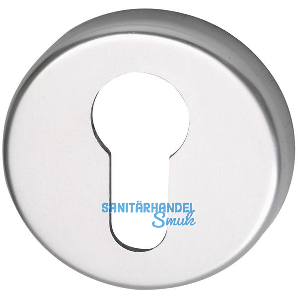 GRUNDMANN Zylinderrosette PZ,GEOS m. Universaltrger \"U\",  50,H:8,silber elox.