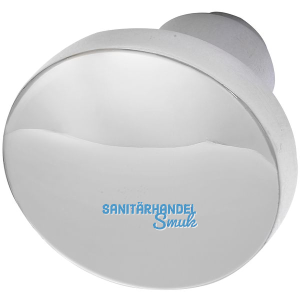 GRUNDMANN Knopfdrckerlochteil Flachform,  45 mm, Aluminium poliert