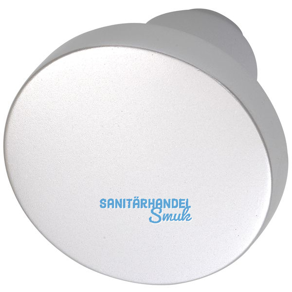 GRUNDMANN Knopfdrckerlochteil Flachform,  45 mm, Aluminium silber eloxiert