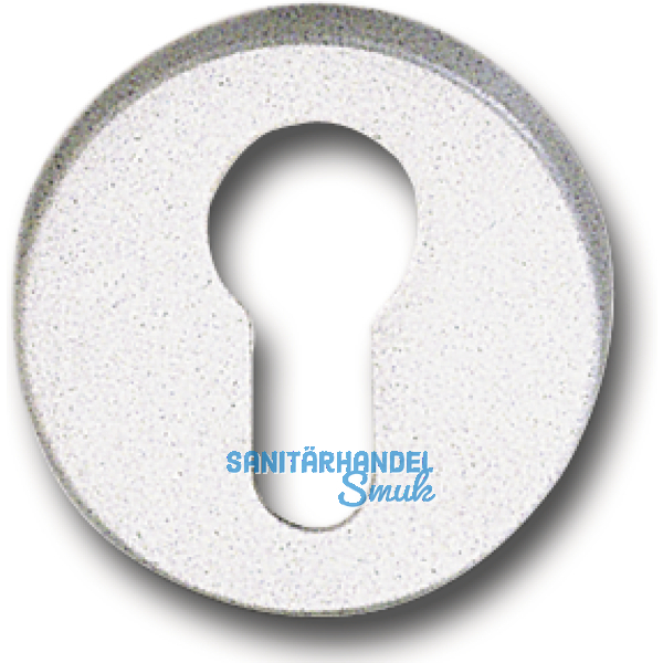 GRUNDMANN Zylinderrosette PZ,WG \"U\",  50, H:8mm, m Universaltrger, silber elox