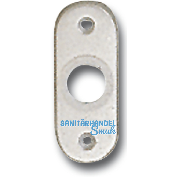 GRUNDMANN Drckerrosette WG oval, sichtbar geschr., 27 x 67 x 6 mm, Alu pol(16)