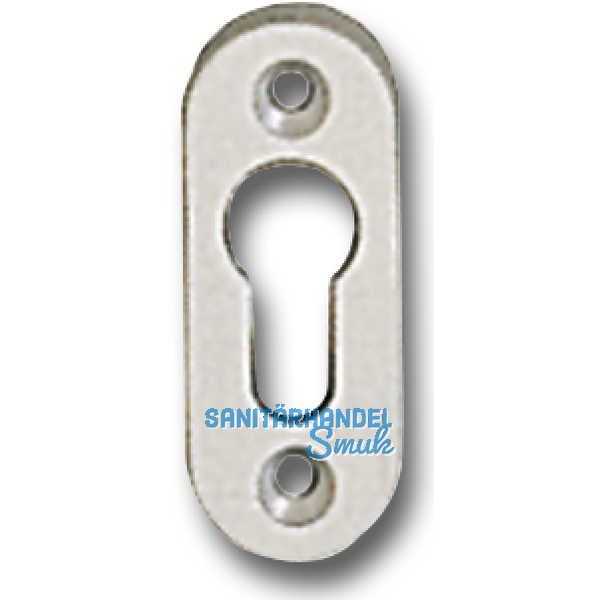 GRUNDMANN Zylinderrosette PZ,WG sichtbar geschraubt, 27 x 67 x 6, Alu poliert