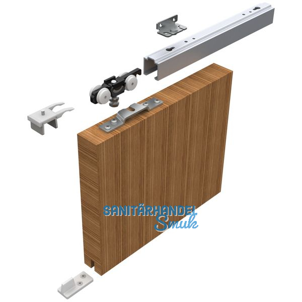 Beschlagset HELM 53, 2100 mm, Flgelb. 910 - 1100 mm, silber eloxiert