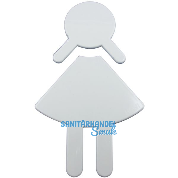 Symbol Frau selbstklebend, 87 x 150 mm, Nylon reinwei