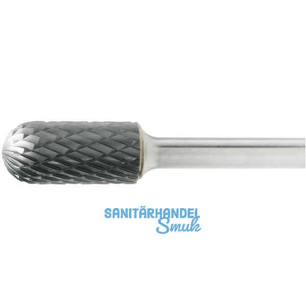 LUKAS HM-Frsstift Form C Walzenrund Kopf  12 mm Lnge 25 mm Zahnung 4 Inox