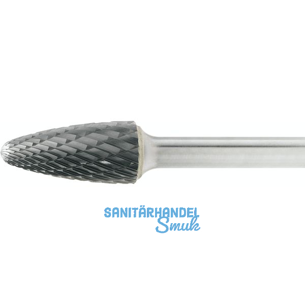 LUKAS HM-Frsstift Form F Rundbogen Kopf  12 mm Lnge 25 mm Zahnung 7