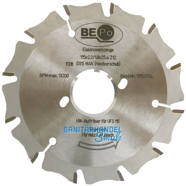 BEPO Sgeblatt HW zu Fugenschneider UFS115N fr Vollholz