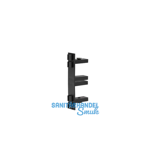 Halterung Funktions-/Trennwandprofil Quatro, Kunststoff schwarz