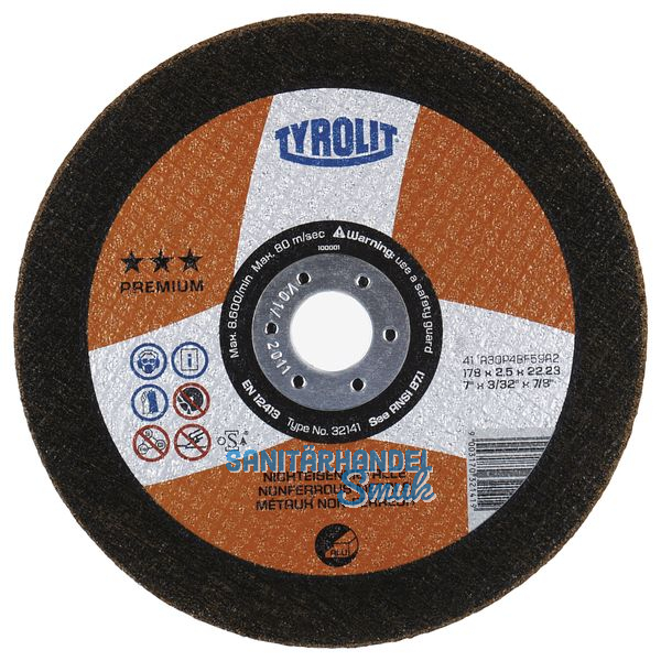 TYROLIT Trennscheibe gerade Premium*** 125 x 2.5 mm Alu Form 41