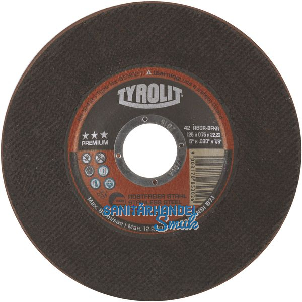 TYROLIT Trennscheibe gekrpft Premium*** 115x0.75mm Inox Neue Generation Form42