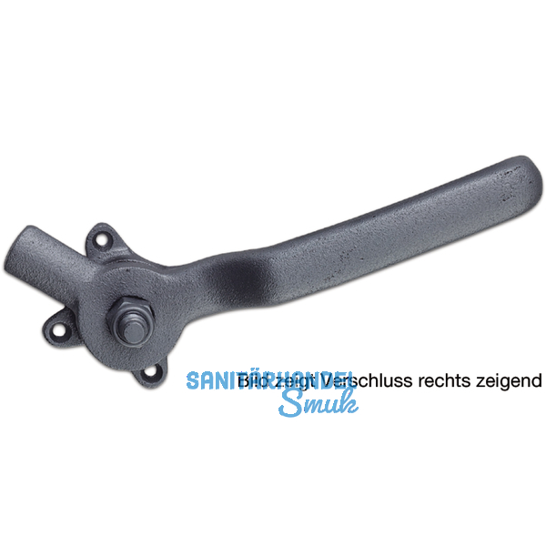 Hebelverschluss einseitig m. Winkelschlieblech, links, Temperguss silberfrbig