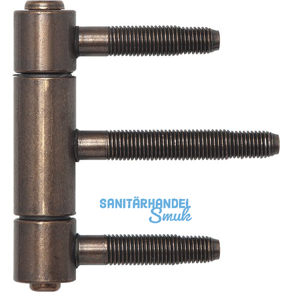 Herkula-Band 3-teilig, m. Aushngesicherung,  20 mm, Stahl bronze patiniert