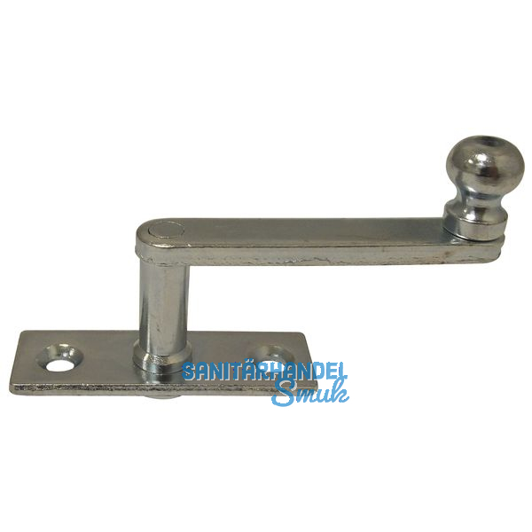 Fensterreiber auf eckiger Platte, 20 mm, Stahl verzinkt silberfrbig