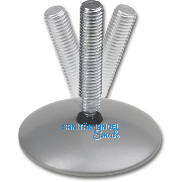 Hhenverstellschraube mit Gelenk, 60, M10x60, Edelstahl gebrstet/FE verzinkt