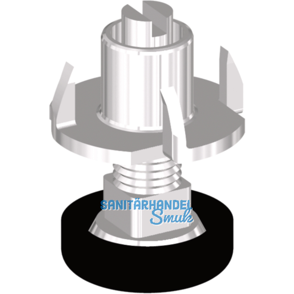 Hhenverstellschr. mit M8 Einschlagmutter, 22.5, M8x25, KS schw./FE verzi.