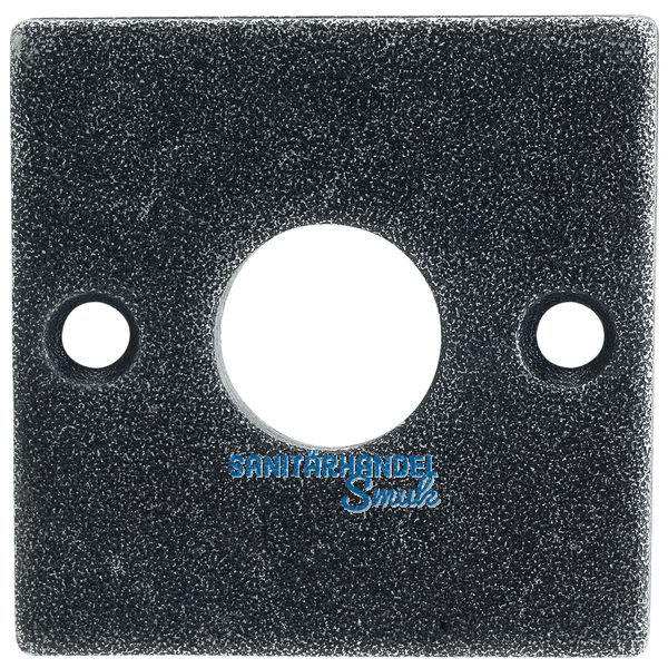 HRTNAGL Rosette eckig WC,- HALL u. Sll, 52x52 mm, verzinkt schwarz passiviert