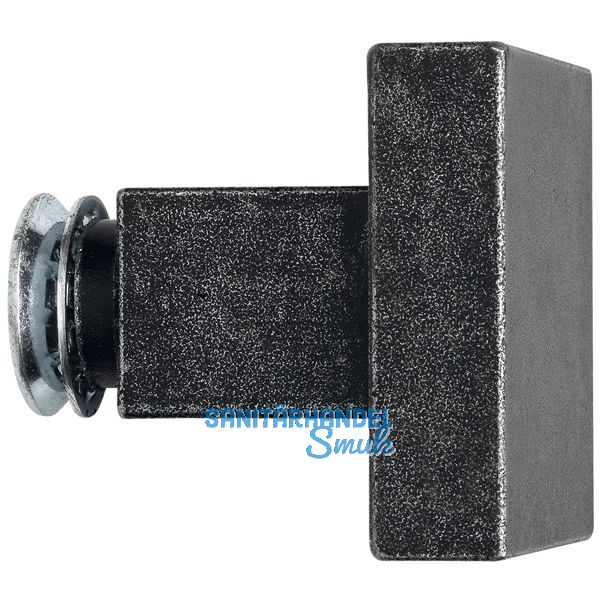 HRTNAGL Knopfdrckerlochteil eckig fix fr Hall,Sll,60x60,verz schwarz passiv