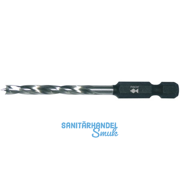 FISCH Holzspiralbohrer mit 1/4\" Bit Aufnahme Bohrer  8 mm