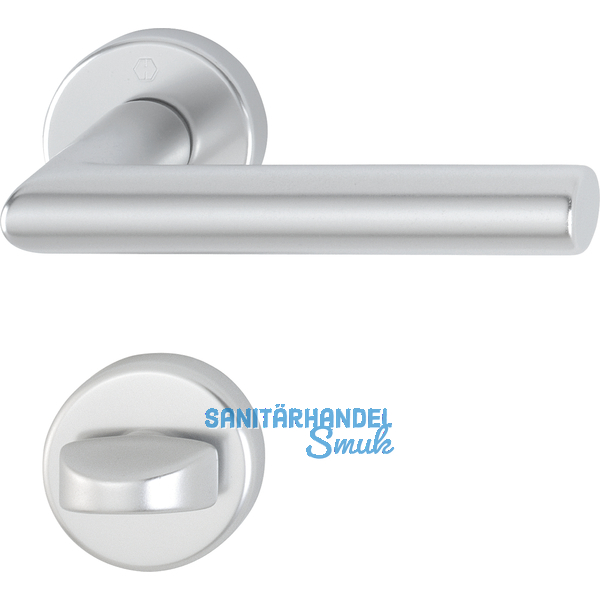 HOPPE Drckergt. AMSTERDAM - auf Ros. WC, 37 - 47, silber eloxiert