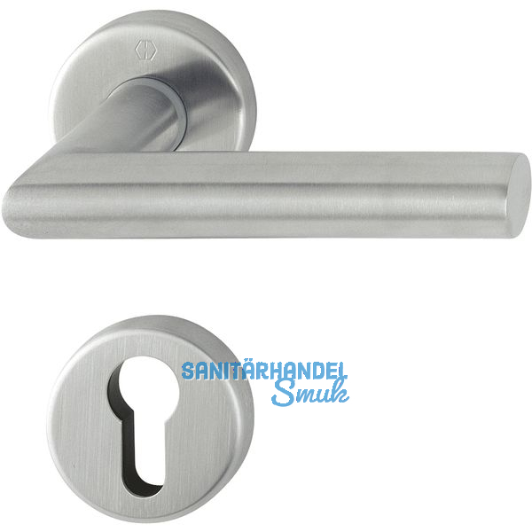 HOPPE FH-Drckergt. AMSTERDAM - auf Ros. PZ, TS40-45, Edelstahl matt