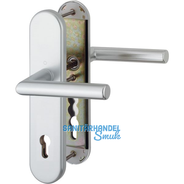 HOPPE SH-Drckergt. AMSTERDAM - auf LS PZ92, TS67 - 72, oK., Alu, silber elox.