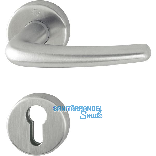 HOPPE FH-Drckergt. PARIS - auf Ros. PZ, TS40-45, Edelstahl matt