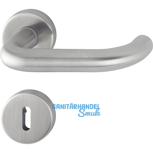 HOPPE Drckergt. PARIS - auf Ros. BB, TS37 - 42, Edelstahl matt