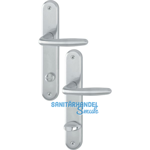 HOPPE Drckergt. ROISSY - auf LS WC90, TS40 - 45, Re, Messing verchromt matt