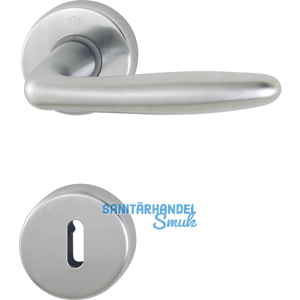 HOPPE Drckergt. ROISSY - auf Ros. BB, TS 39-47, Mess. satiniert/verchromt matt