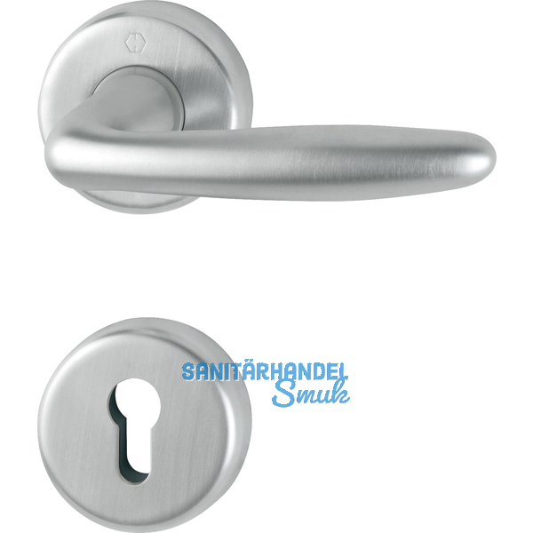 HOPPE Drckergt. ROISSY - auf Ros. PZ, TS 39-47, Mess. satiniert/verchromt matt