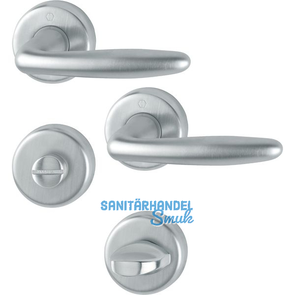 HOPPE Drckergt. ROISSY - auf Ros. WC, TS 39 - 47, Messing verchromt