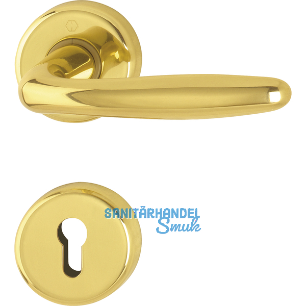 HOPPE Drckergt. ROISSY - auf Ros. PZ, TS 39 - 47, Messing poliert