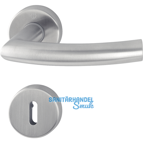 HOPPE Drckergt. TRONDHEIM - auf Ros. BB, TS37 - 42, Edelstahl matt