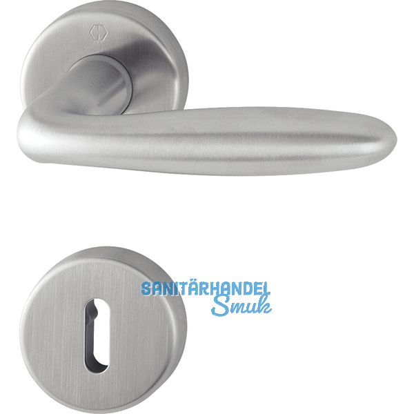 HOPPE Drckergt. VERONA - auf Ros. BB, TS37 - 42, Edelstahl matt