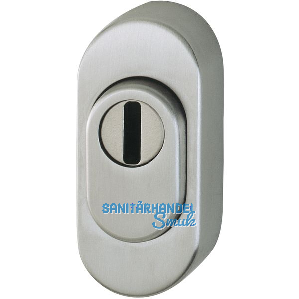 HOPPE SH-Zylinderrosette auen oval, m Kernziehschutz, EdSt.matt