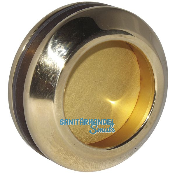 Schiebetrmuschelpaar rund, Glasstrke 8 - 12 mm, Messing poliert