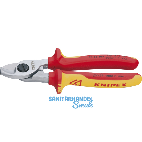 KNIPEX VDE-Kabelschere Lnge 165 mm fr Kabeldurchmesser 15 mm AWG 1/0